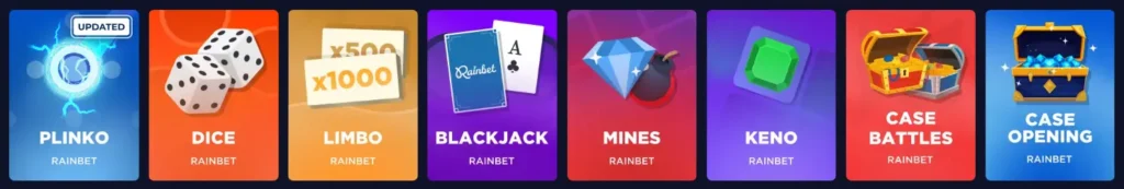 Rainbet best Games